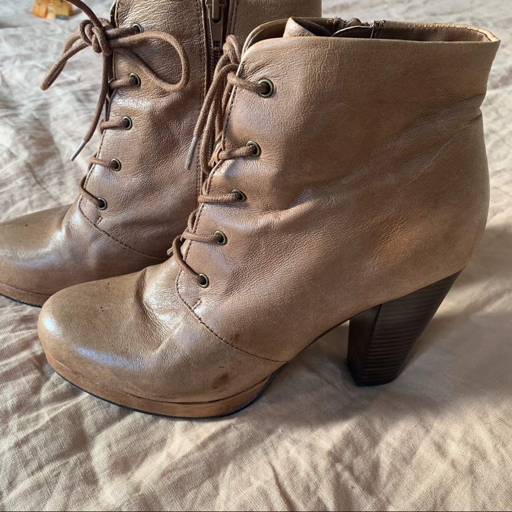 Steve Madden Leather Platform Heeled Boot - Picture 2 of 5